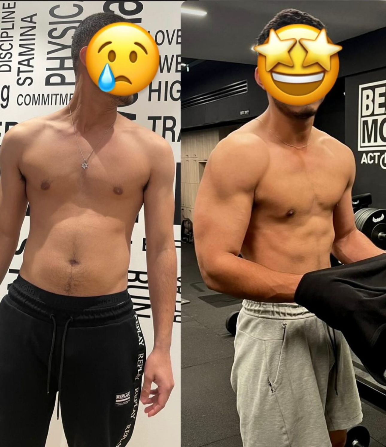 Skinny to muscular transformation 2